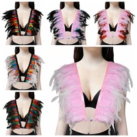 feather exotic accessories bdsm punk garter belt rave wear chest bondage harness fashion body harness bra gothic sexy lingerie