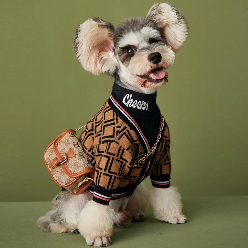 

Autumn Pet Sweater Soft Warm Puppy Jersey Cardigan Chihuahua Teddy Schnauzer Bulldog Fashion Design Pet Coat Outfit