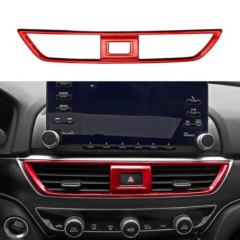 

Красная обшивка ABS среднего вентиляционного отверстия для вентиляционного отверстия Подходит для Honda Accord 2018-2021