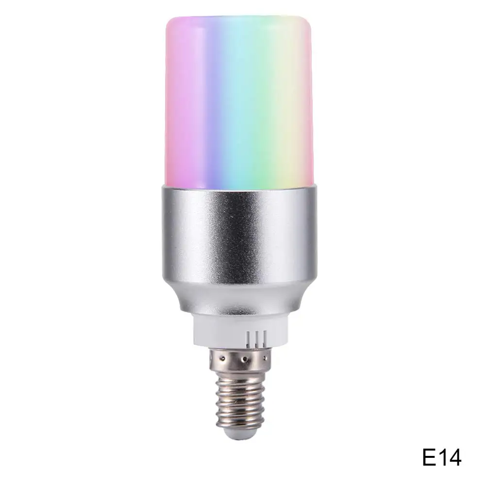 E14 7 Вт WiFi умная лампа Светодиодная RGB Теплый Холодный белый цвет затемнения 60