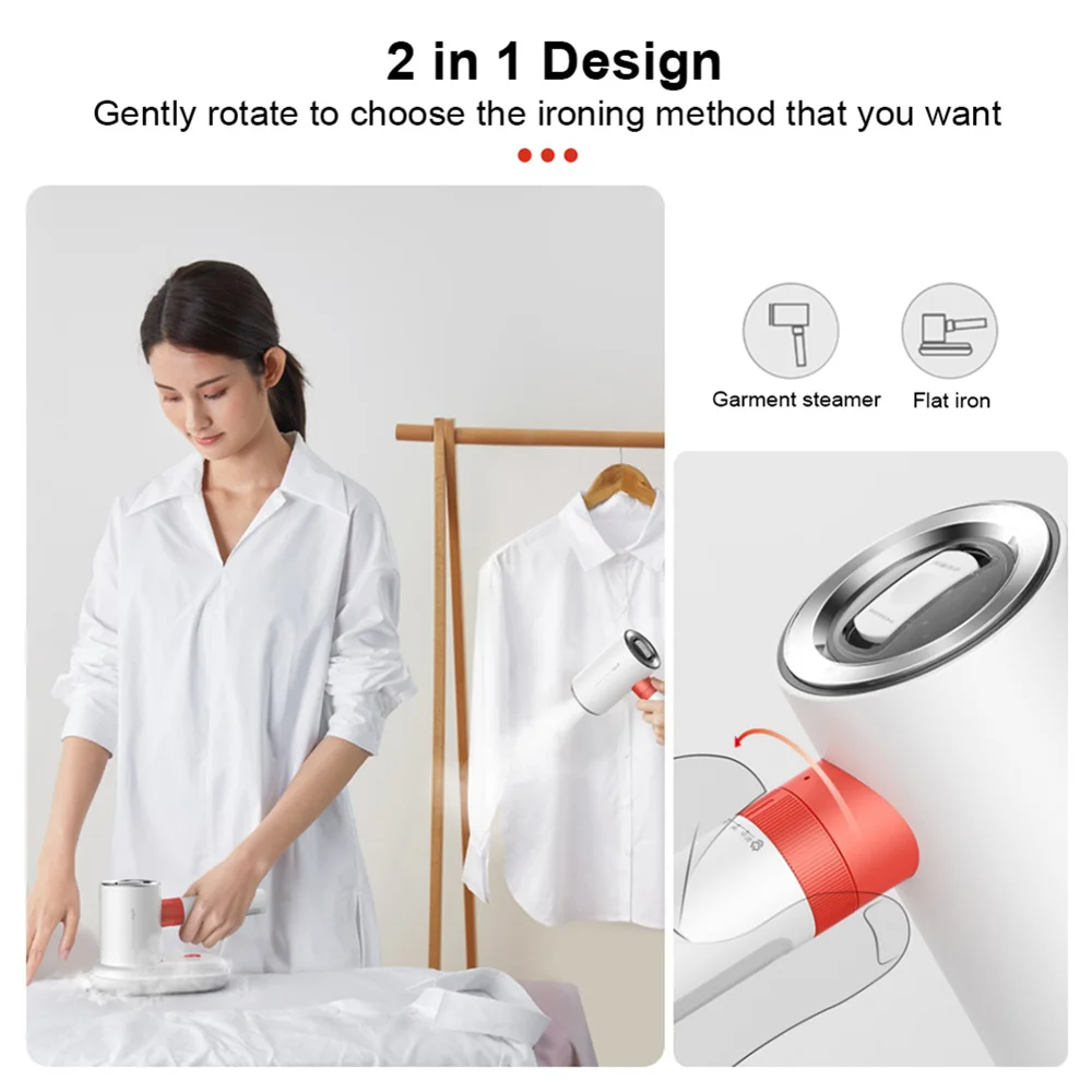 Xiaomi mijia Deerma Garment 2 in 1 Multi-function Portable Travel Steam Iron Hanging Flat Intelligent Preheating System | Электроника