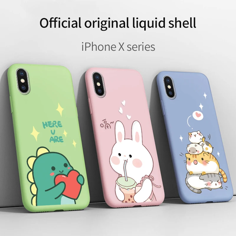 Силиконовый чехол для iPhone 6, 6 S, 7, 8 Plus, X, XR, Xs, Max, милый мультяшный чехол, силиконовый чехол, бампер для iPhone 11 Pro, Max, Funda, Coque Capa