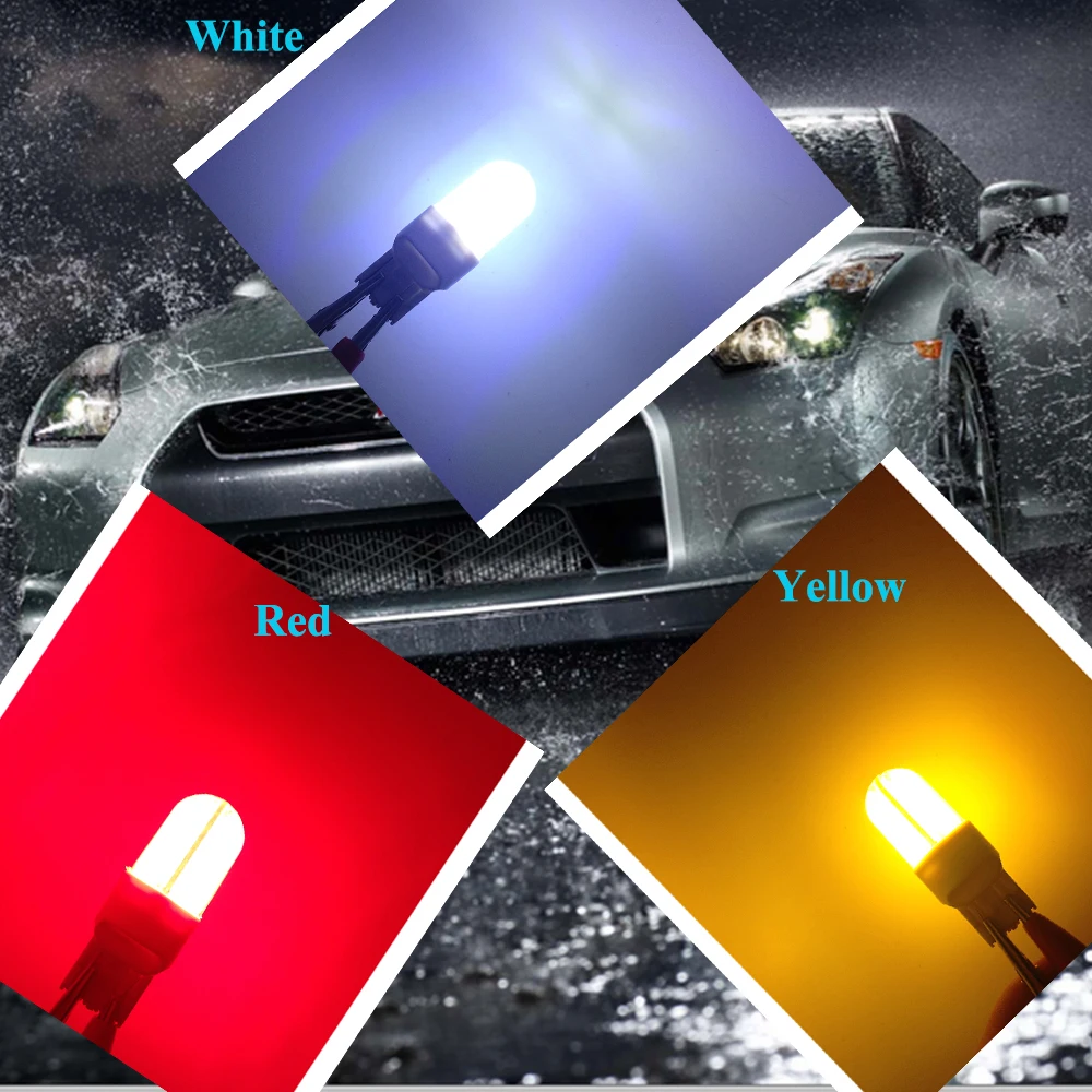 

2xNewest Super Bright Led Car Light T20 Led 7443 W21/5w Silica Gel Brake Stop Parking Reverse Auto Lamp Bulb 600LM COB 12v 6000K