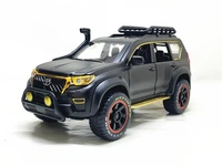 124 toyota prado overbearing modified version with metal car model toys as gifts and ornaments