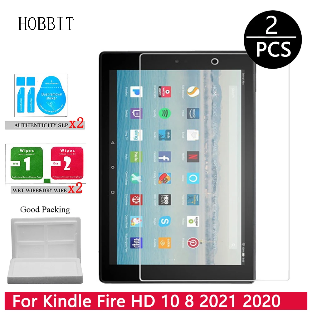 2 шт. Противоударная пленка для планшета Kindle Fire HD 10 8 2021 2020 2019 2015 HD10 Plus Защитная