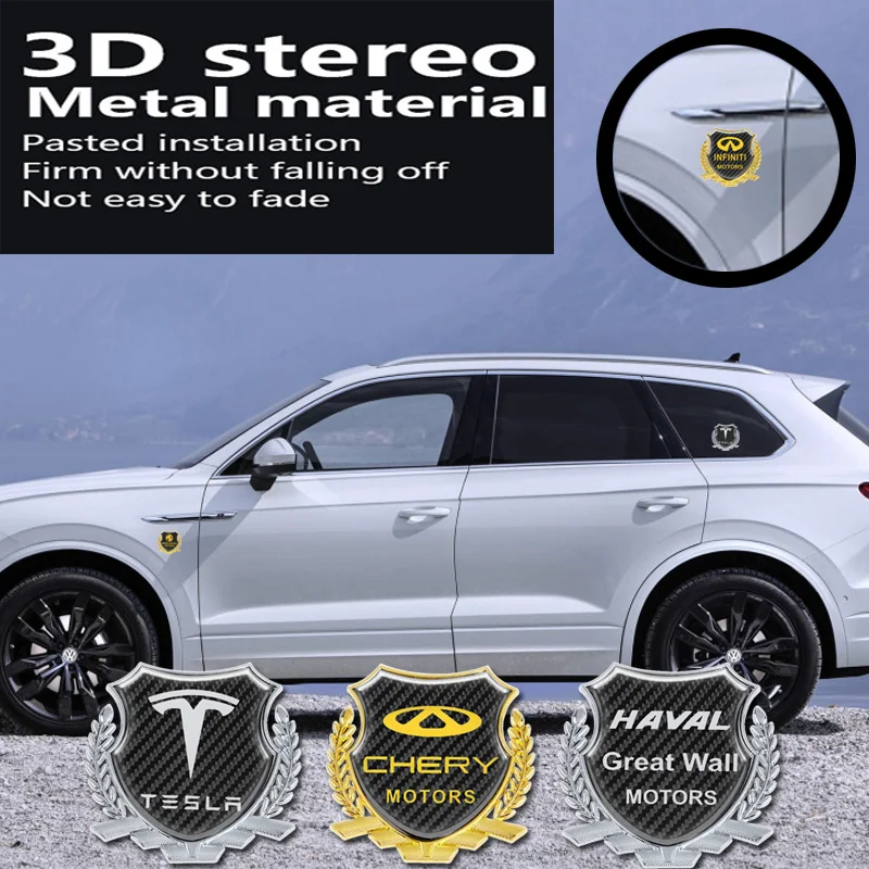 

1pcs 3D Car Side Door Wheat Ear Shield Window Sticker Decal for BYD 2014 Repuestos F0 Repuestos F3 G3 F3r 2021 Car Accessories