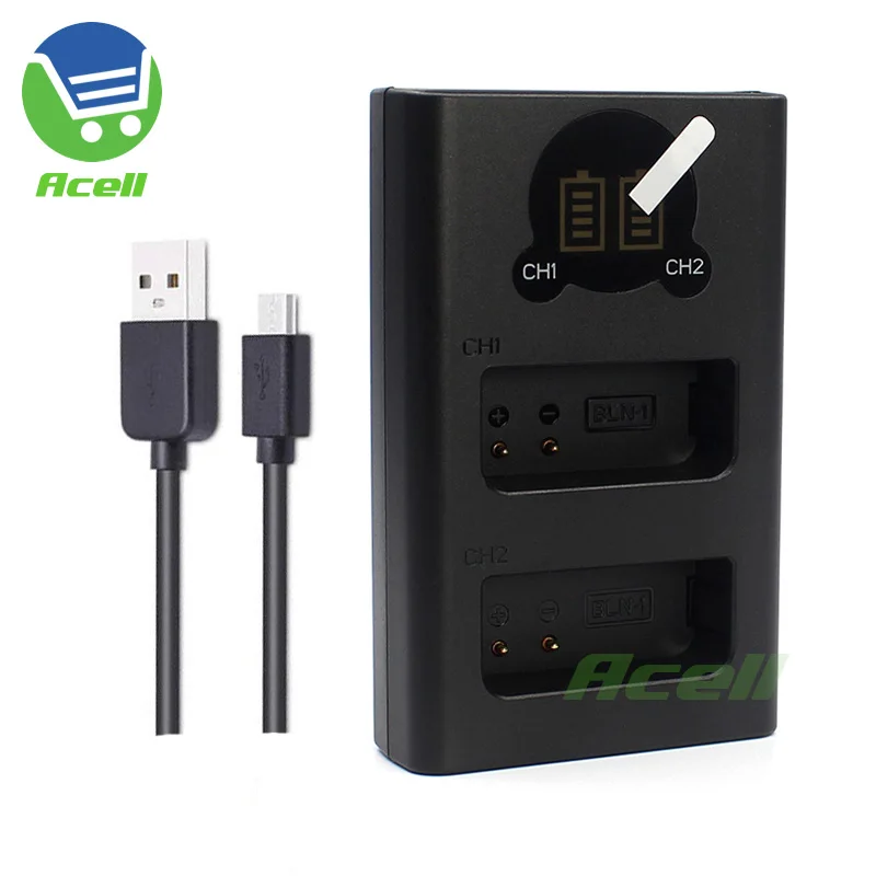 BLN-1 BCN-1 LCD Dual Battery Charger for OLYMPUS E-M5 Mark II E-M1 PEN-F E-P5 E-M5II Camera | Электроника