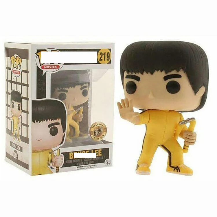 

1 Pop Bruce Lee Flying Kick Nunchaku Bruce Lee Garage Kits Ornaments Model Doll 218 219