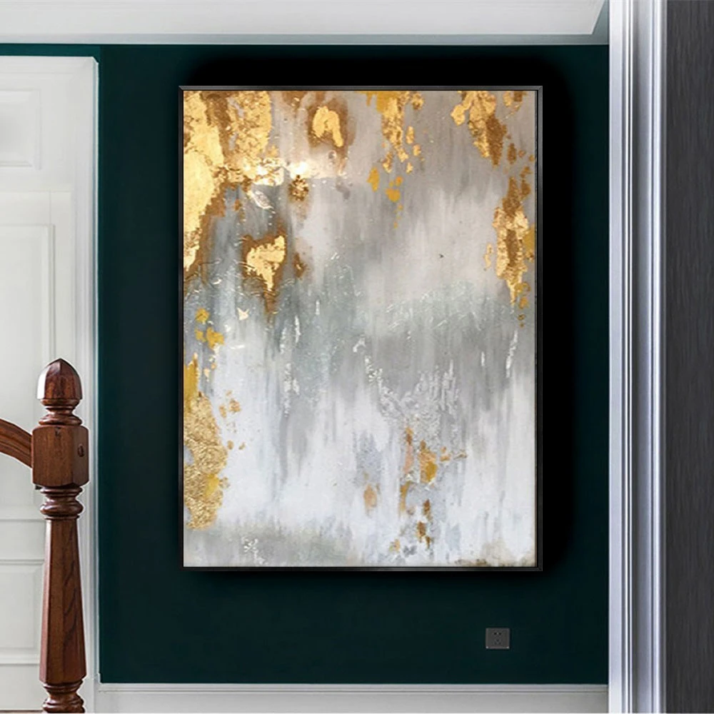 100% ручная работа золотой и белый зыбучий песок абстрактная картина на холсте