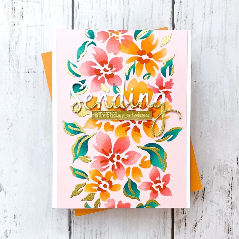 

A Set of Bright Flower Metal Cutting Stencil DIY Scrapbooking Stencil Cut Card Embossing Album Handmade Decoration