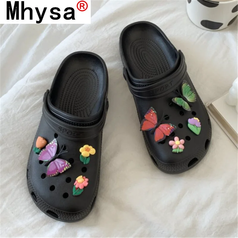 

2021 Summer New Women's Casual Breathable Beach Sandals Outdoor Comfortable Platform Slippers Fashion Butterfly Wedges Sandals