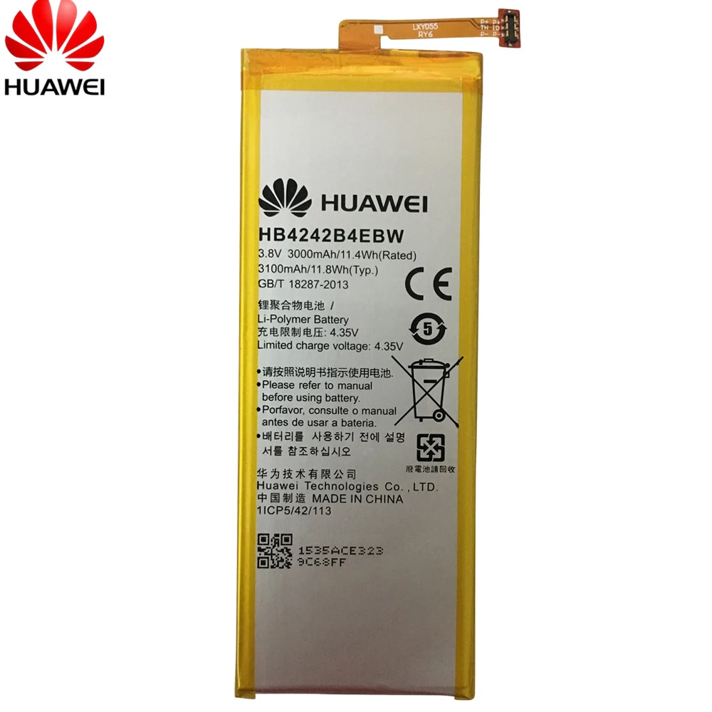 Оригинальный Для Huawei HB4242B4EBW литий ионный аккумулятор телефона для honor 6 H60 L01 L02 L11 L04