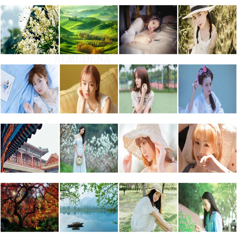 

Character Asian Girl Long Hair Literary Diamond Painting Landscape Cross Stitch Kit Painting Home Decoration Square Diamond
