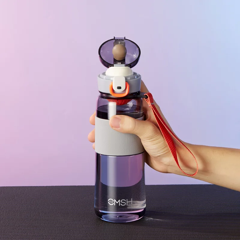 

New Plastic Cup Student Outdoor Sports Plastic Water Cup Fitness Water Bottle Kettle Tritan Sports Pot