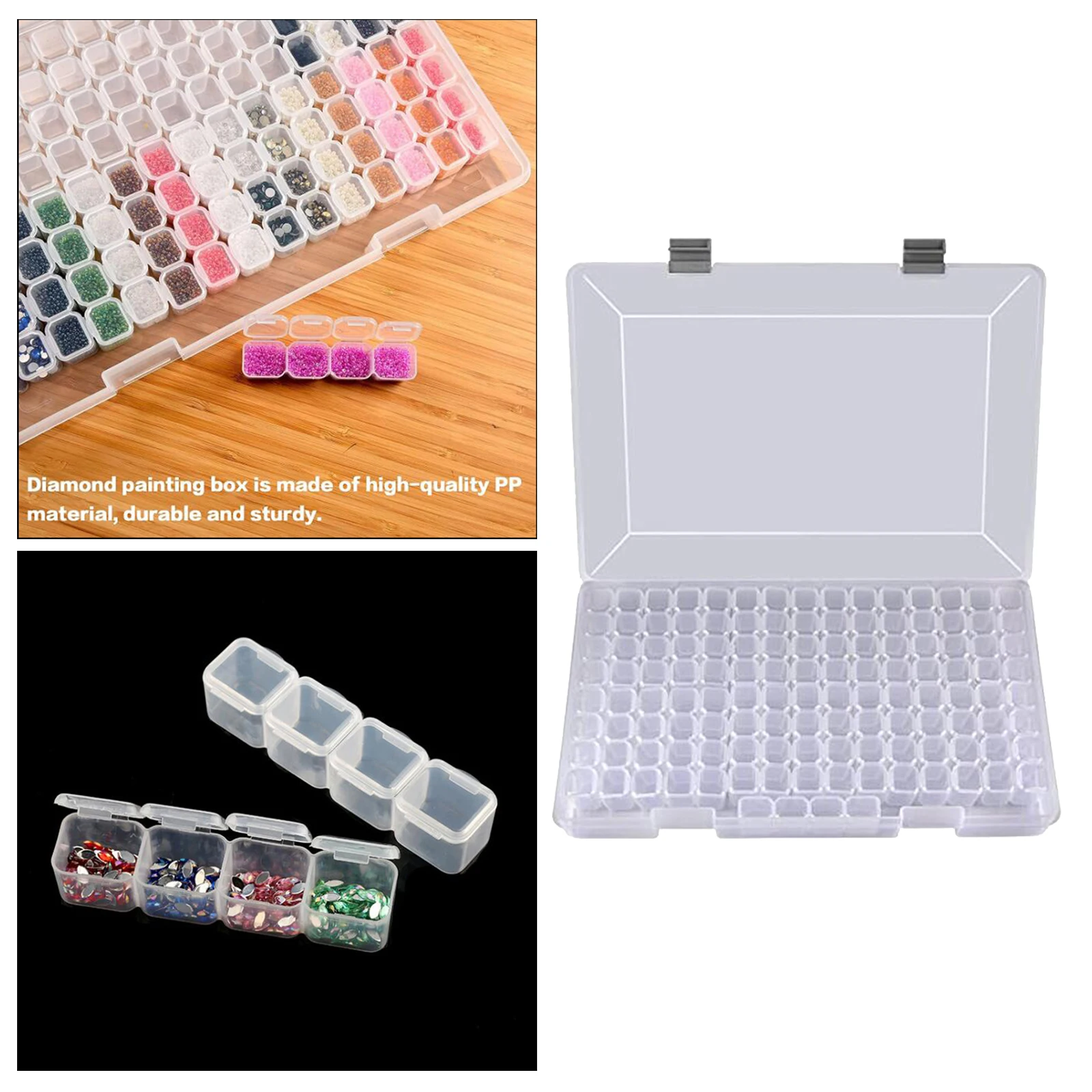 124 Grids 5D Diamond Painting Storage Box DIY Cross Stitch Beads Organizer |