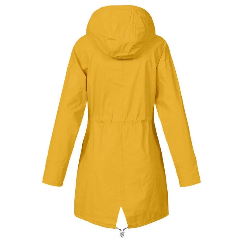 

2020 Women Jacket Coat Waterproof Transition Jacket Outdoor Hiking Clothes Lightweight Raincoat Casual Turn-down Collar Regular