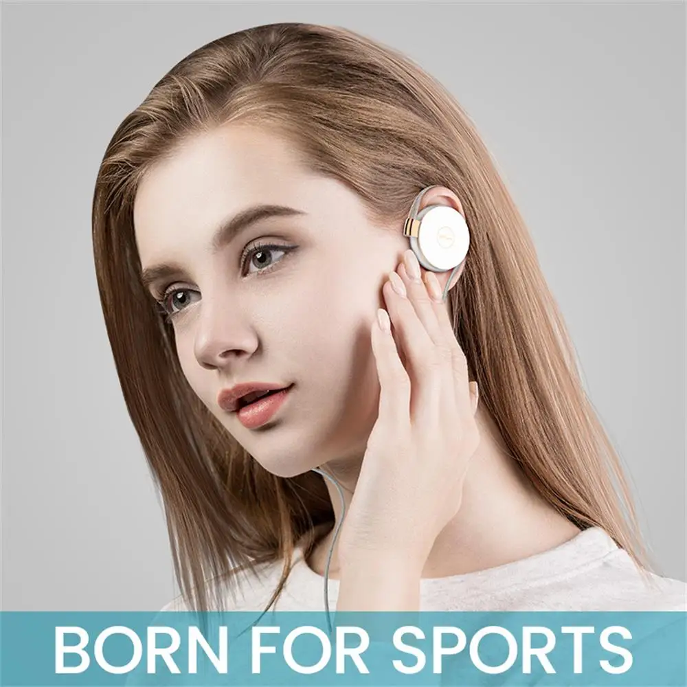 

Wired Earphones Noise Canceling Headset Ear Hook Music Stereo Bass Headphones with Mic For Ipods Computer Mp3 Player