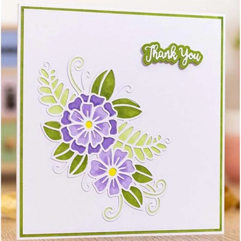 

JC Flowers Branch and Leaves Metal Cutting Dies Scrapbook DIY Die Cut Paper Card Make Stencil Craft Mold Mould Model Decoration