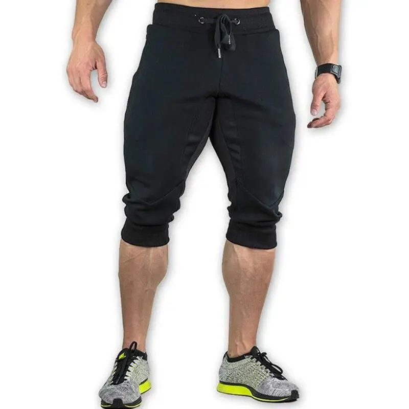 

Мужские штаны для йоги, тонкие черные штаны для бодибилдинга, для фитнеса, тренировок, бега, лето 2019