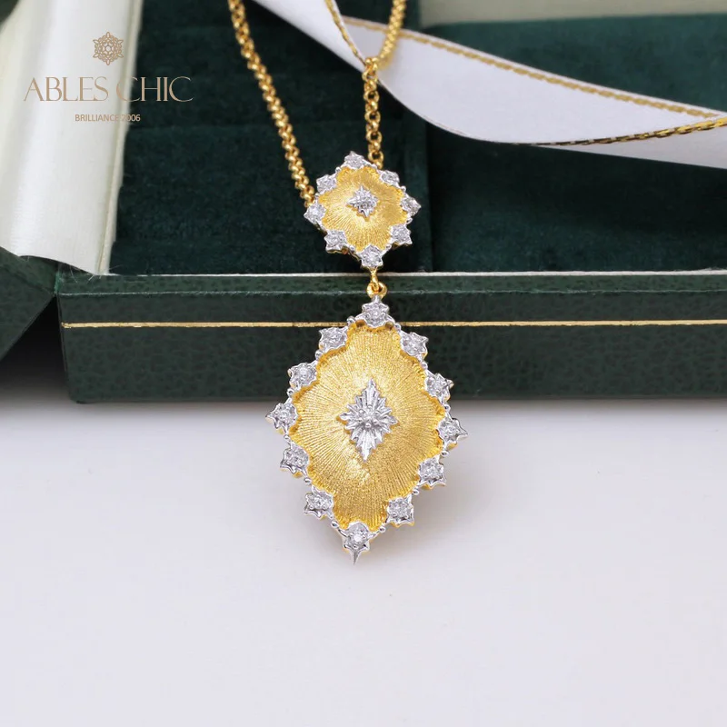 925 Silver Bridal Four Rayed Stars Pendant Renaissance 18K Gold Tone Royal Temperament Necklace Wedding Pendant C11N3S25271