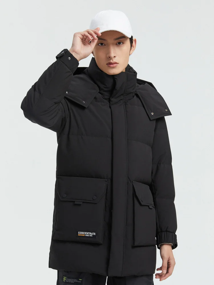 

Пуховик Bosideng мужской средней и длинной, модель 2021 года, зимний, новый, для отдыха, простой тренд на инструментах, B00145227