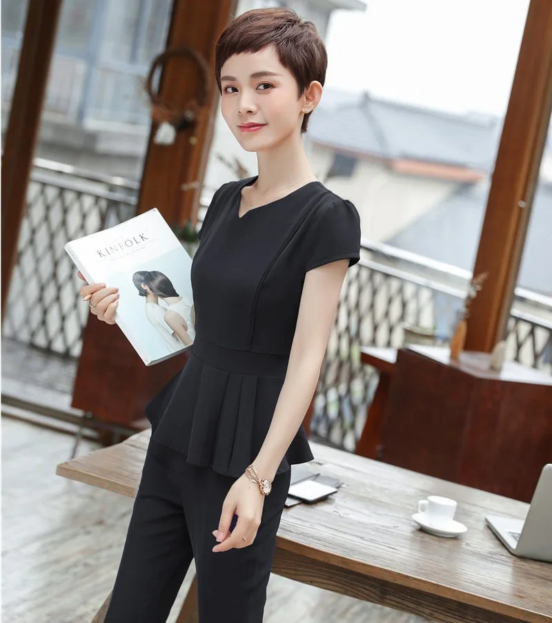 Темно-синие официальные комплекты со штанами с 2 шт. топ и брюки для девочек