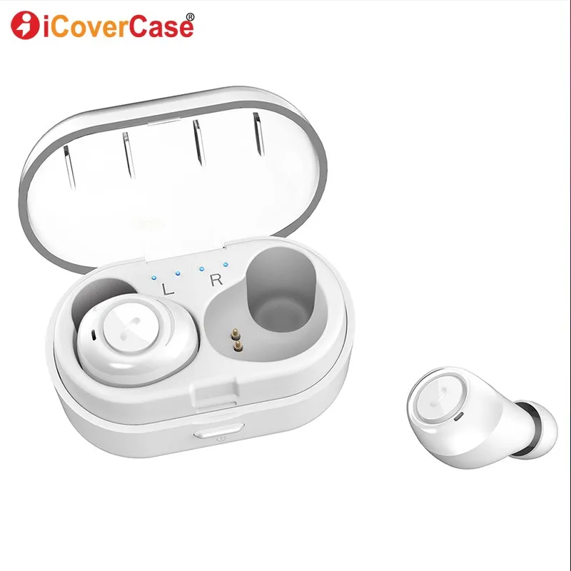 Bluetooth наушники Twins с зарядным устройством беспроводные микрофоном для Samsung Galaxy A10