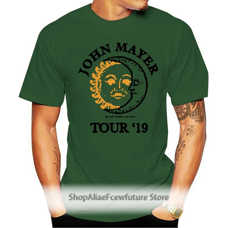 

FREESHIP John Mayer Online Ceramics 2021 Tour T-Shirt Sun And Moon White S-6XL 100% Cotton Men T Shirt Women Tops Tee