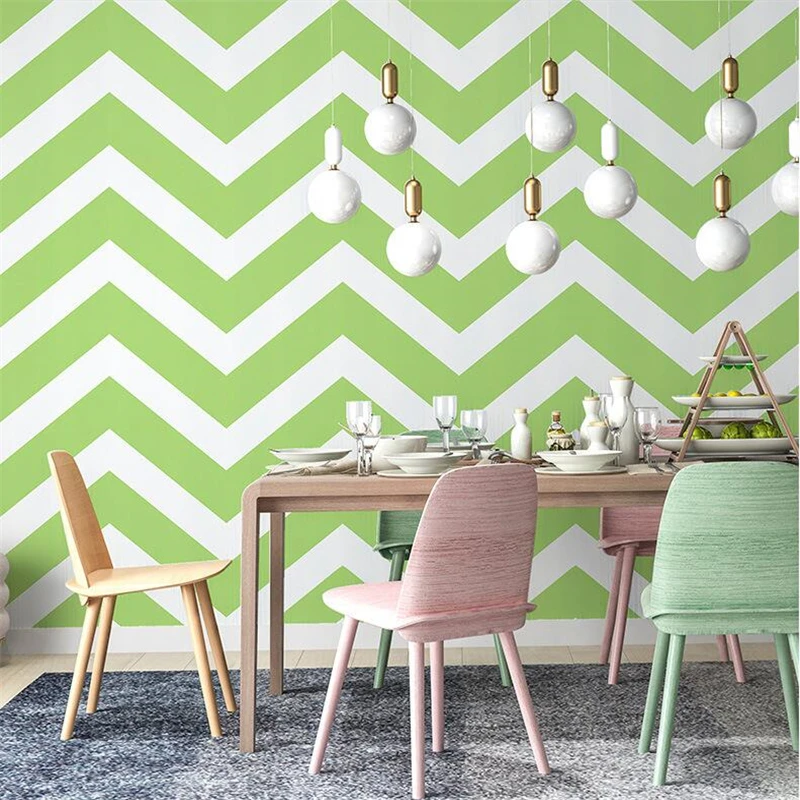 Обои beibehang в скандинавском стиле с геометрическими изогнутыми волнистыми