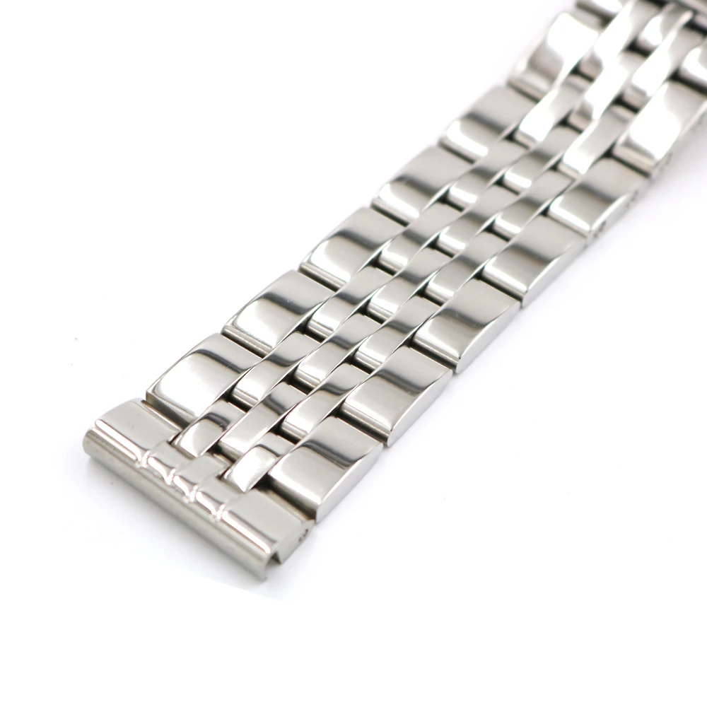 Rolamy 20 22 24mm High Qualtiy Silver Two Tone Gold  Stainless Steel Wrist  Strap Watch Belt Watch Band Strap For Breitling