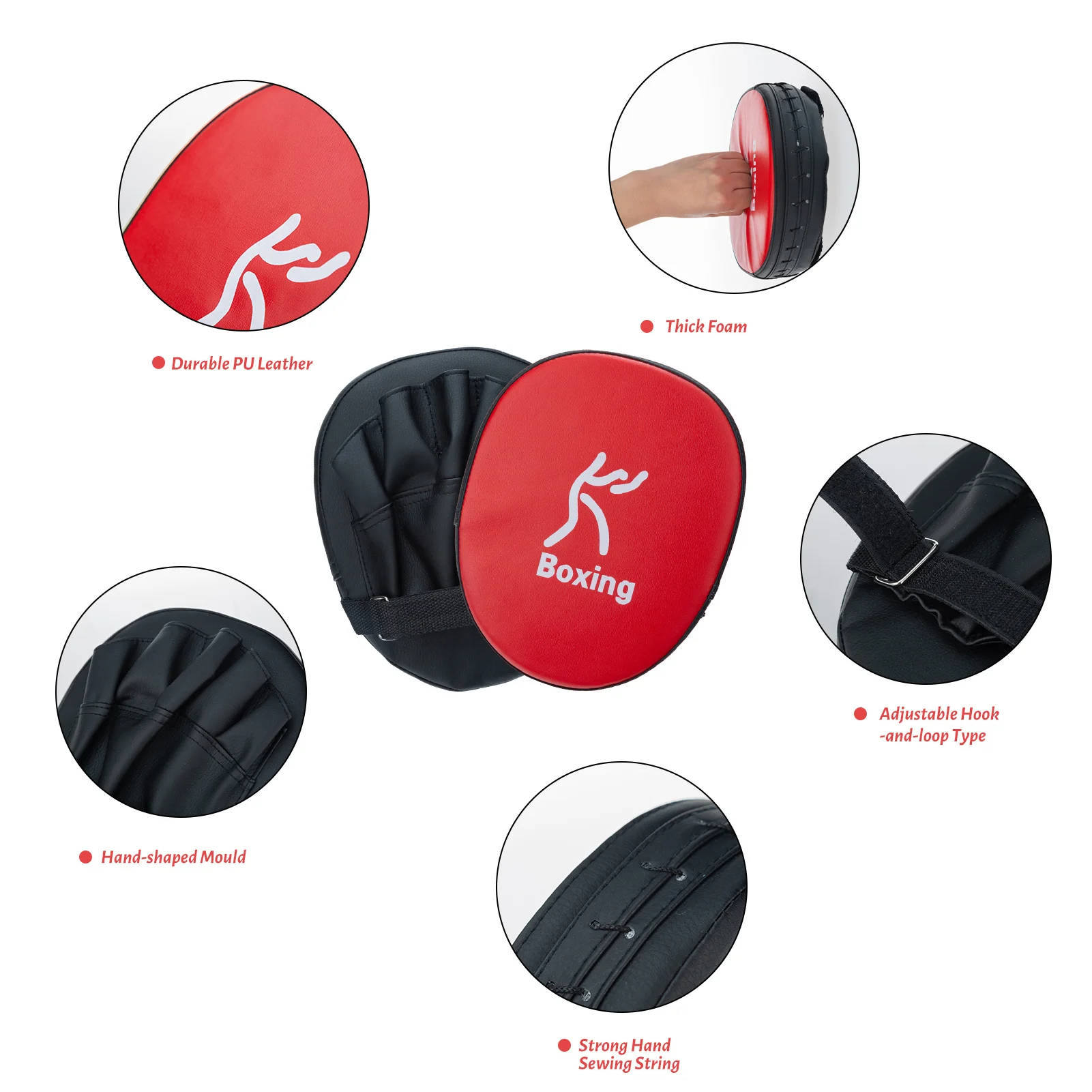 

2 PCS Kick Boxing Gloves Pad Punch Target Set Kick Pad Foot Focus Target Pad Strike Shield for Punching Boxing Karate Training