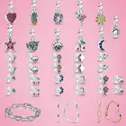 Женский браслет из серебра 2021 пробы, с подвеской в виде звезд