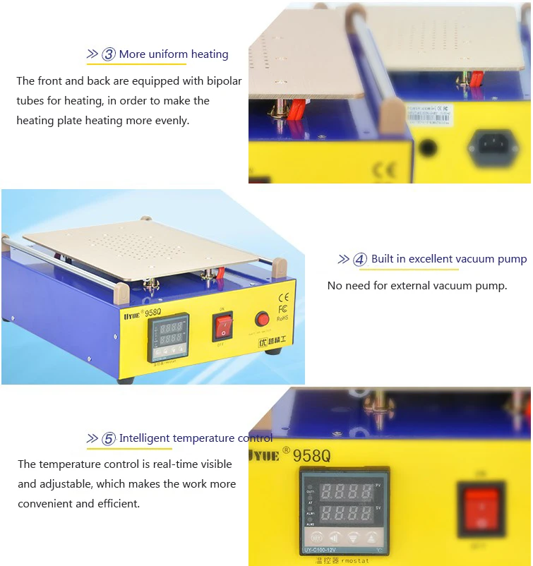 2 в 1 многофункциональная lcd ремонтная машина набор Встроенный вакуумный насос