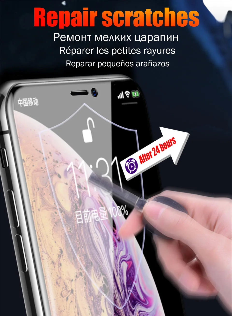 20D полное покрытие изогнутая Гидрогелевая пленка для iPhone XR X XS 11 Pro MAX Защита экрана для iPhone 6 6s 7 8 Plus мягкая пленка не стекло