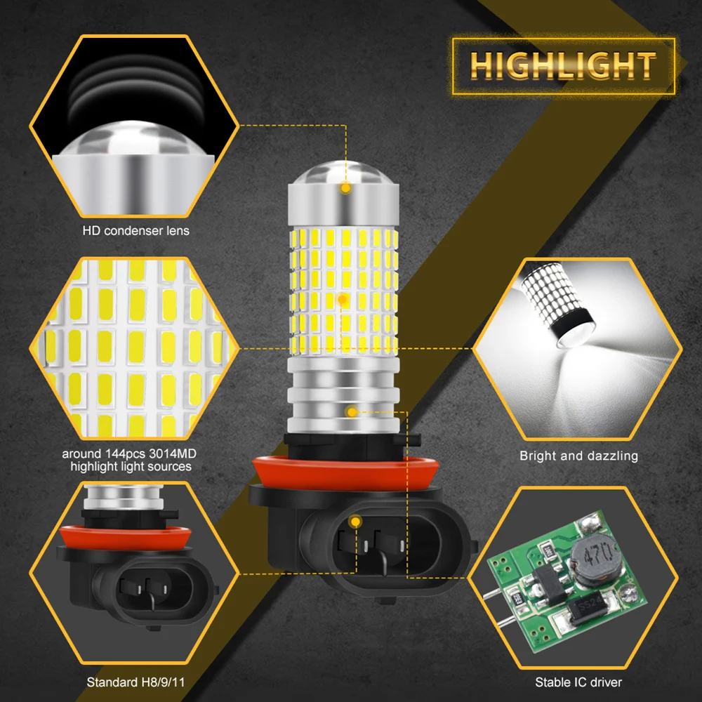 2pcs H8 H9 H11 Led Fog Lights H16 9006 HB4 9005 HB3 PSX24W For Chevrolet Cruze Captiva Aveo Orlando Trax Corsa Car Lamp Bulb | Автомобили