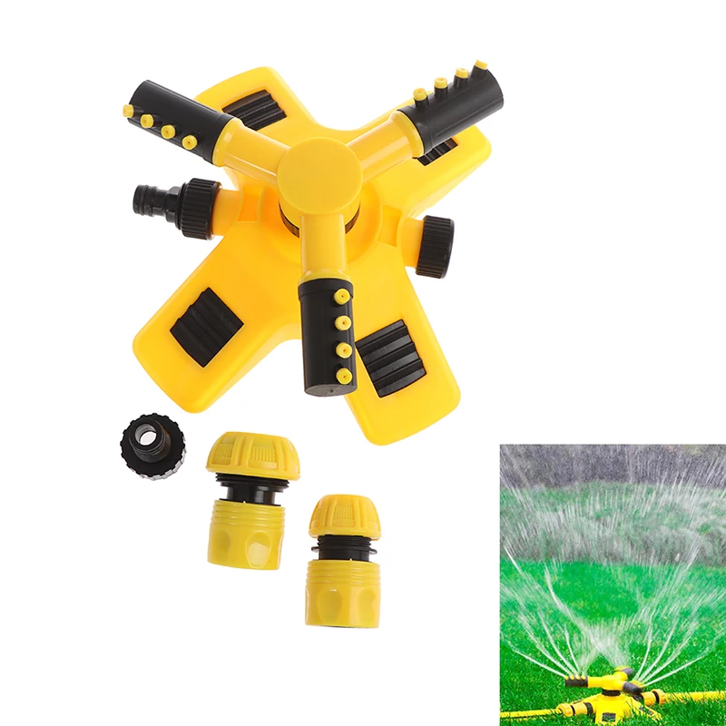 

Adjustable 360 Degree 3 Arms Rotating Sprinklers Grass Lawn irrigation Nozzles