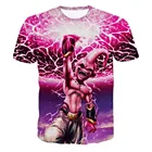 2021 новые игрушечные фигурки из игры Dragon Ball DBZ (Bulma высокое качество футболка Vegeta 3D Мужчины Женщины аниме Гоку Готен Гохан Футболка Harajukuлетние футболки