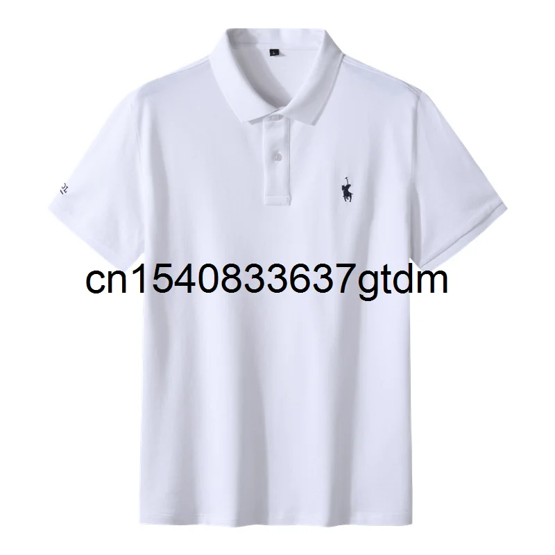 

Summer 2021 new men's fattening plus size solid color versatile Lapel short sleeve t-shirt men's fat cotton T-shirt