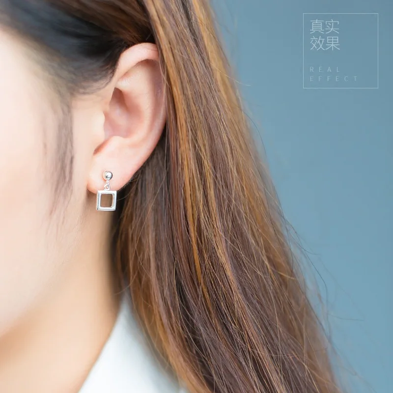 Женские Треугольные Серьги гвоздики Trusta подарочные серьги из 100% стерлингового