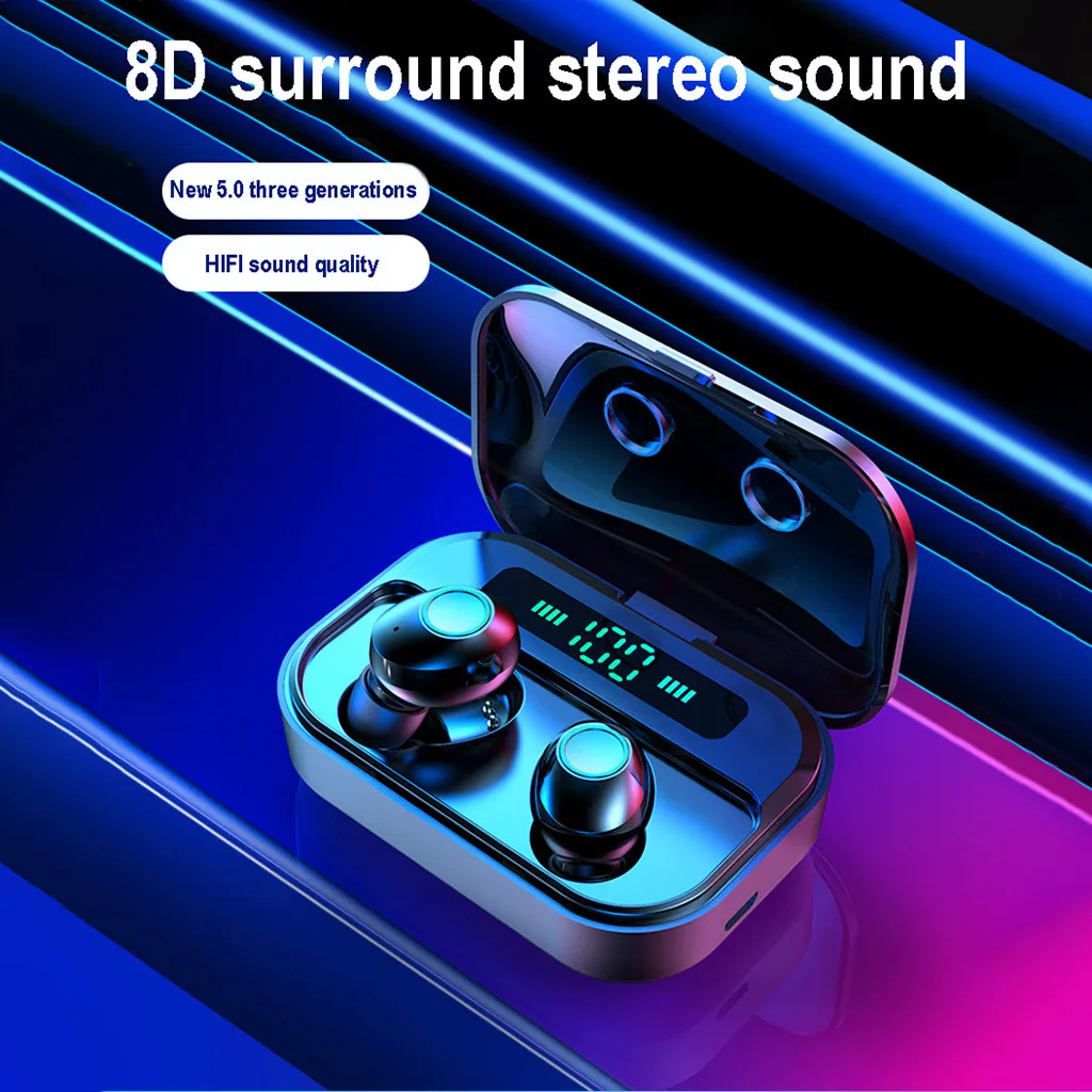 Мини Bluetooth наушники 2019 5 0 гарнитура TWS беспроводные мини стерео Headset-L1023 |