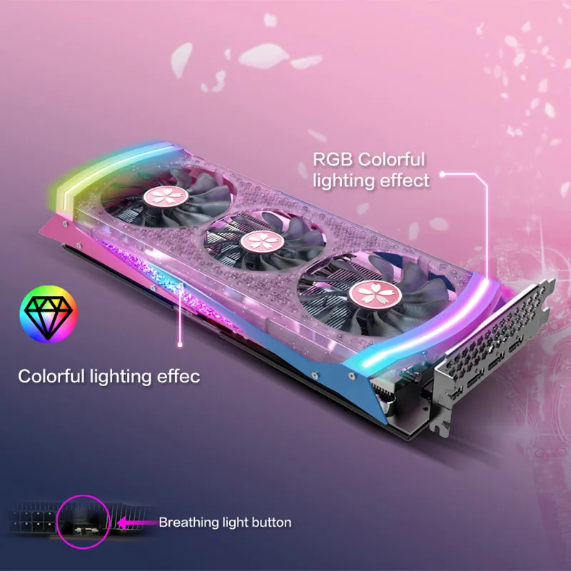 Yeston RX5700XT 8GD6 YA GDDR6 8 Гб 2560 единиц 1770/1905/2010 МГц/14 ГГц RGB дыхательная лампа игровая