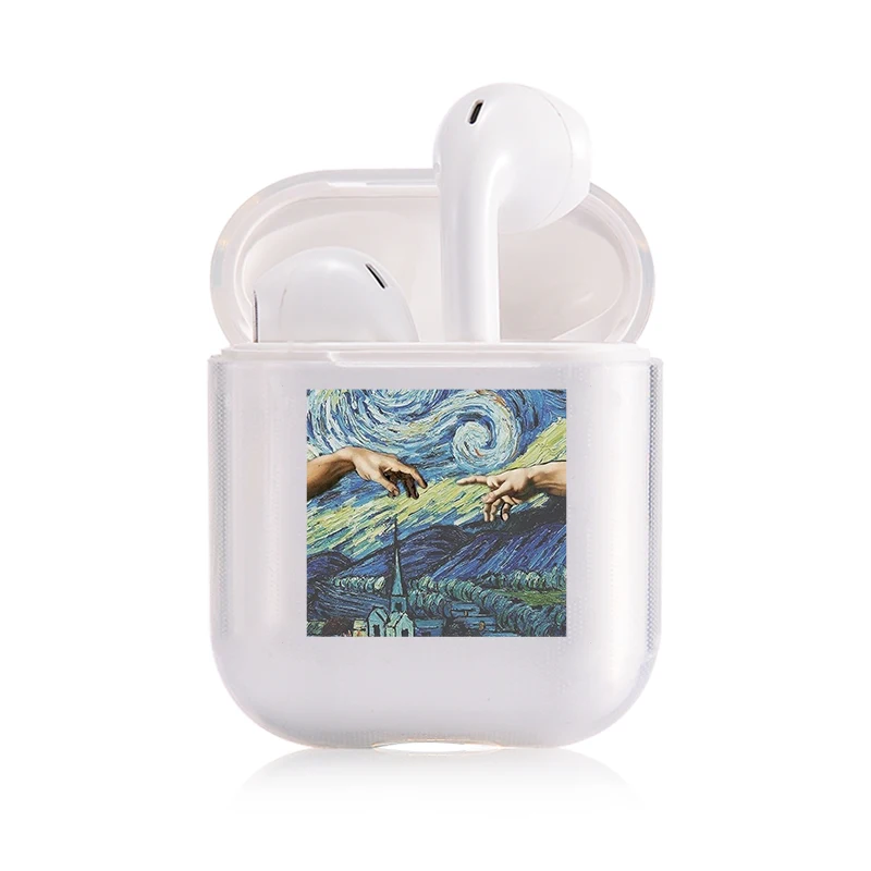 Чехол для телефона с абстрактным рисунком для Apple Airpods 2/1, чехол с милыми мультяшными персонажами, Жесткий Чехол для наушников Airpod, чехол для air pods - Цвет: I300155