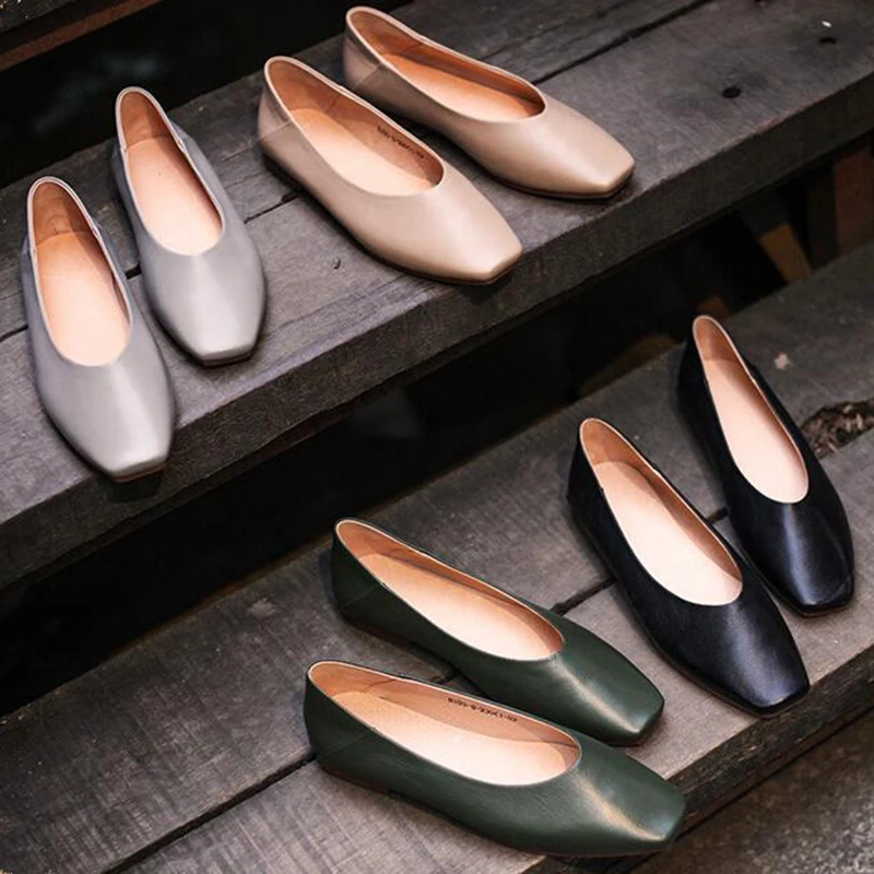 Женские тонкие туфли на низком каблуке 3 см кожаная обувь для мам среднего