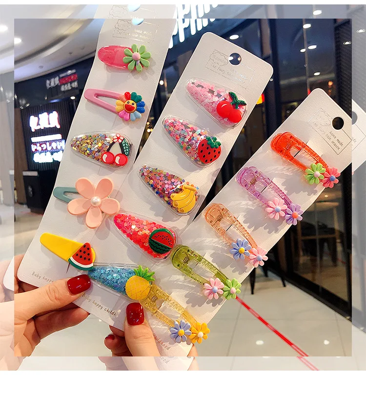 5 шт./компл. блестящие аксессуары для волос в виде принцессы с фруктами и