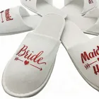 1 пара одноразовых свадебных украшений для невесты, мягкие тапочки для невесты