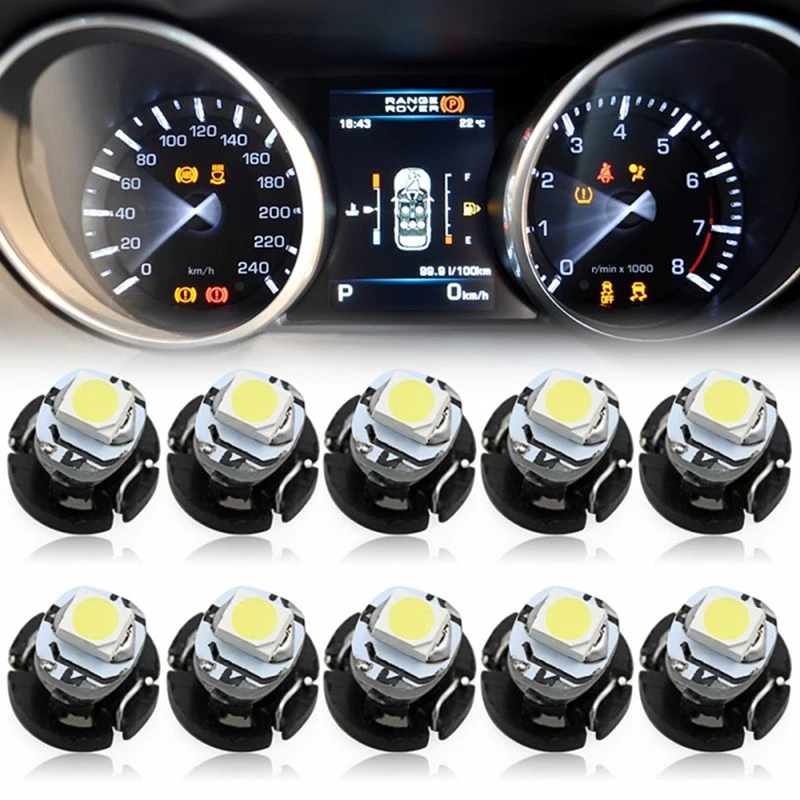 

10 шт. T3 SMD светодиодная Нео клиновидная Автомобильная приборная панель измерительный прибор кластерная лампа светильник
