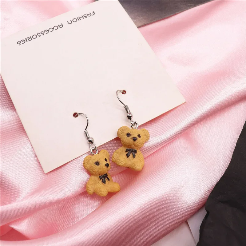

New Fashion Cute Bow Bear Statement Dainty Earring Fashion Jewelry 2021 Women Girl Friendship Gifts