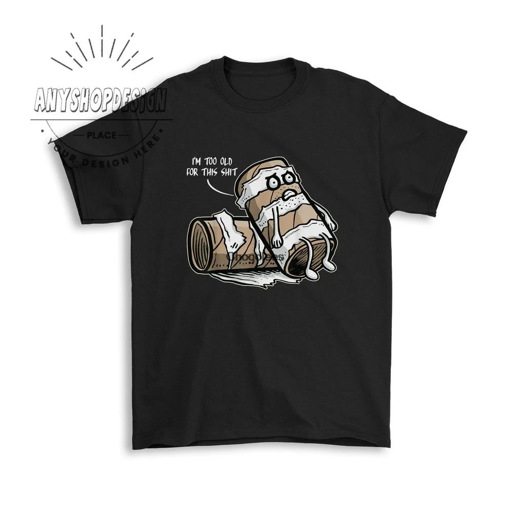 Черная футболка из туалетной бумаги смешная с графическим юмором подарок для