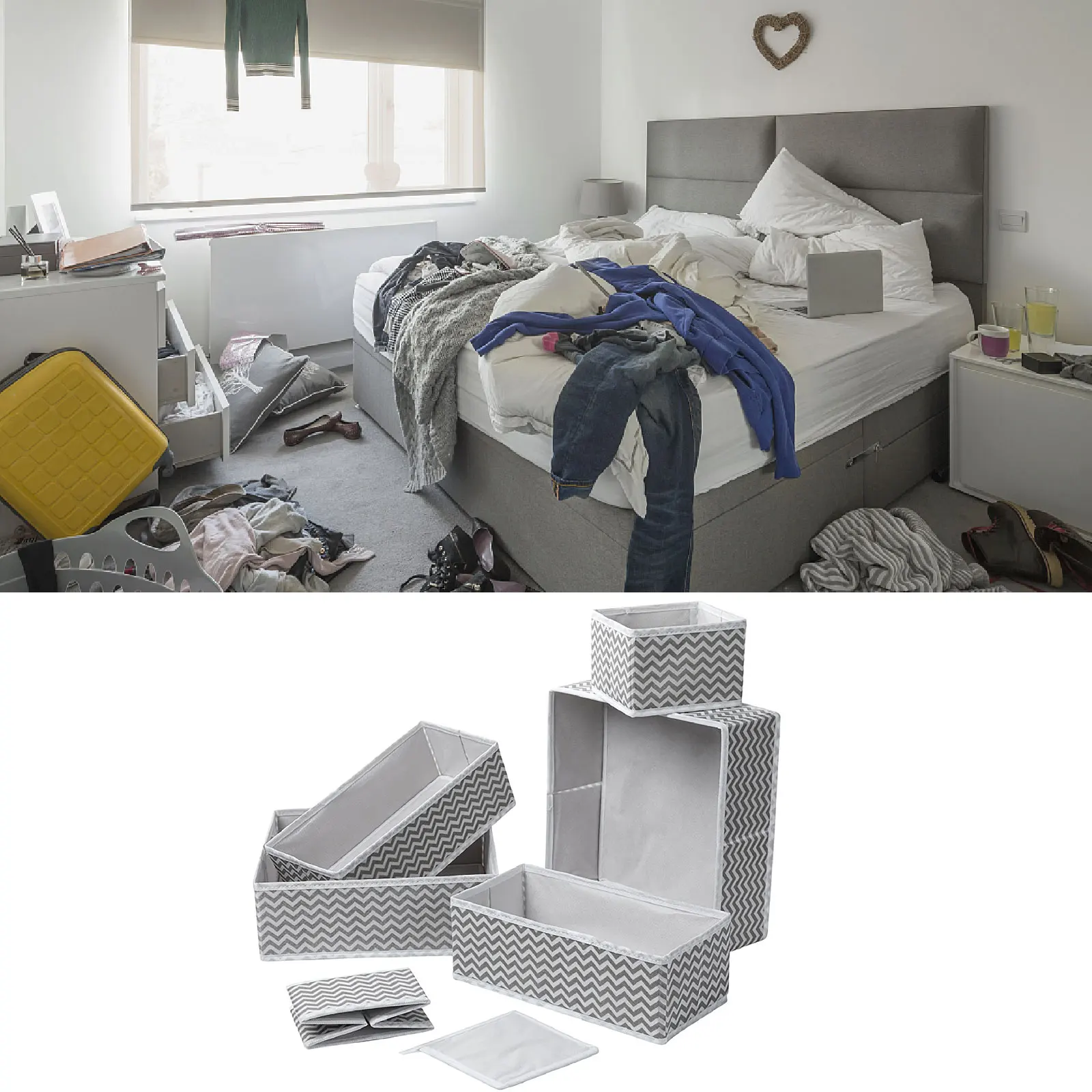 

8 Pack Folding Underwear Drawer Organizer Non-Woven Underwear Storage Box Basket For Home Bedroom Dormitory Travel