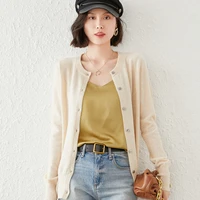 2021 cardigans for woman summer sweaters knitted jumper high quality female knitwear o neck cool comfortable